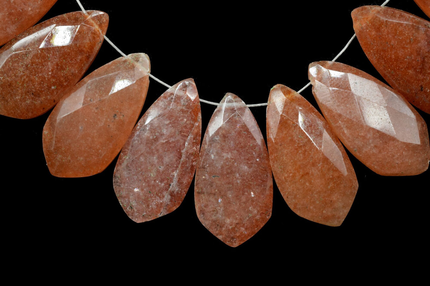 Sunstone Faceted Pear Shape Beads,10x20mm Pear Shape Beads,Sunstone Faceted Briolette,Sunstone Tie Shape Beads,Jewelry Making Gemstone,beads