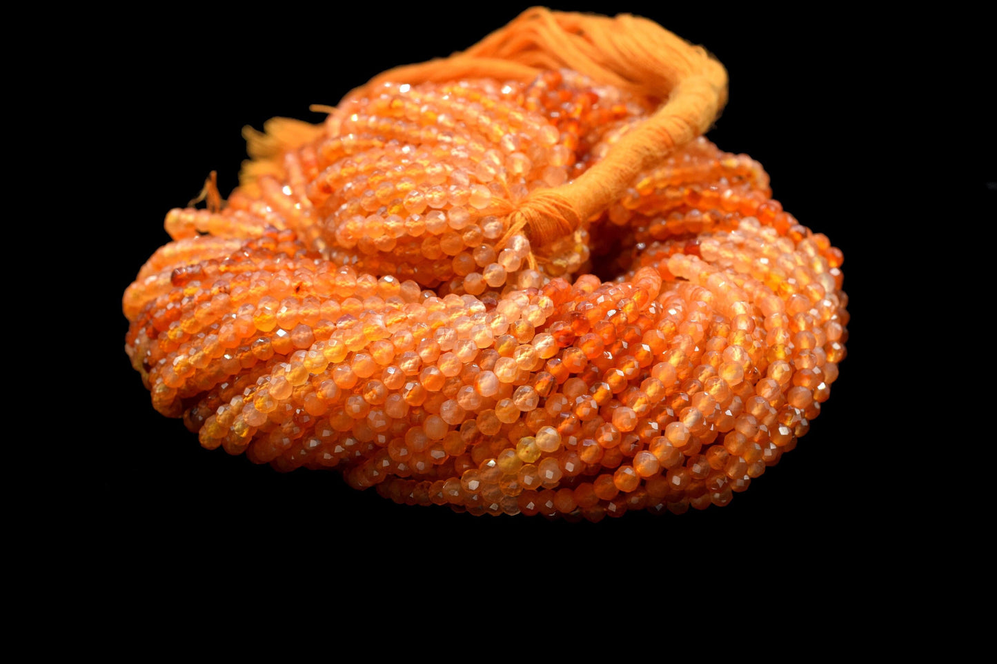 Carnelian Shaded Faceted Rondelle Bead,Gemstone Beads,Carnelian Rondelle Shaded Beads Strand,Micro faceted beads,Jewelry Making supply,