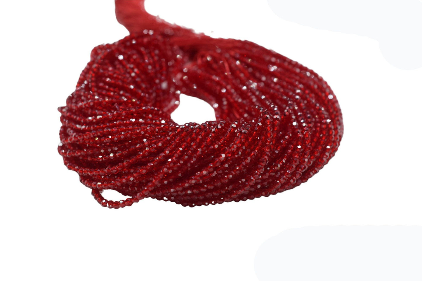 Red Quartz Faceted Beads/Beads Strand/Jewerly Making Beads/2mm Red Beads Strand/Loose Gemstone Beads/Rondelle Beads/Gift
