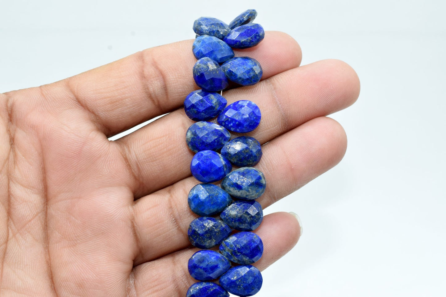 Natural Blue Lapis Lazuli Gemstone 8x12mm Pear shape Briolettes,Lapis Lazuli Faceted Pear Shape Beads, Pear Shape Briolette,Blue Gemstones