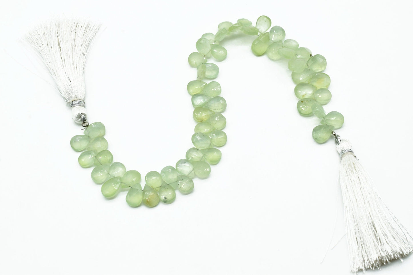 Prehnite Faceted Pear Shape,7x10 mm Prehnite teardrop,Prehnite Briolette,Green Prehnite beads,Prehnite pear shape strand,braclet making bead