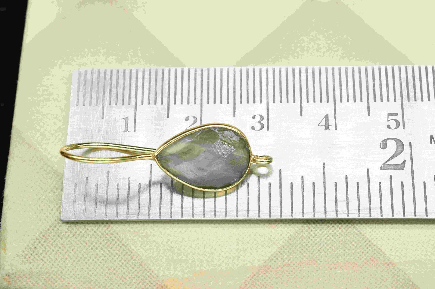 Labradorite 9x13mm Teardrop Connector,Stud Earring Connector,Labradorite Jewelry,Single Loop Connector,June birthstone,Jewelry Finding, Gift