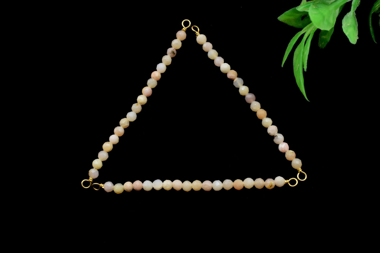 Rhodochrosite Beaded Bar Pendant,Double Loop Connector,Wire Wrapped Pendant,Rhodochrosite Bar Necklace,Bridal Jewelry,Dainty Necklace,Gift