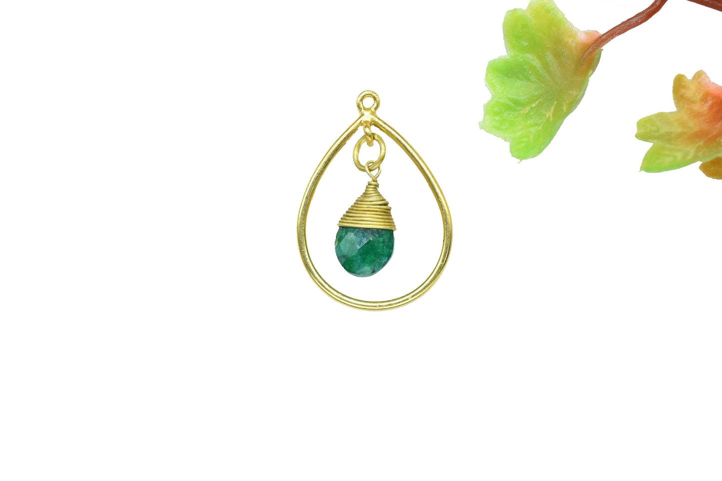 Gemstone Component,Teardrop Beads Dangle Earring,inding Teardrop Pendant Jewerly,tation Link Supply,Wire Wrapped Teardrop Connectors,Gift