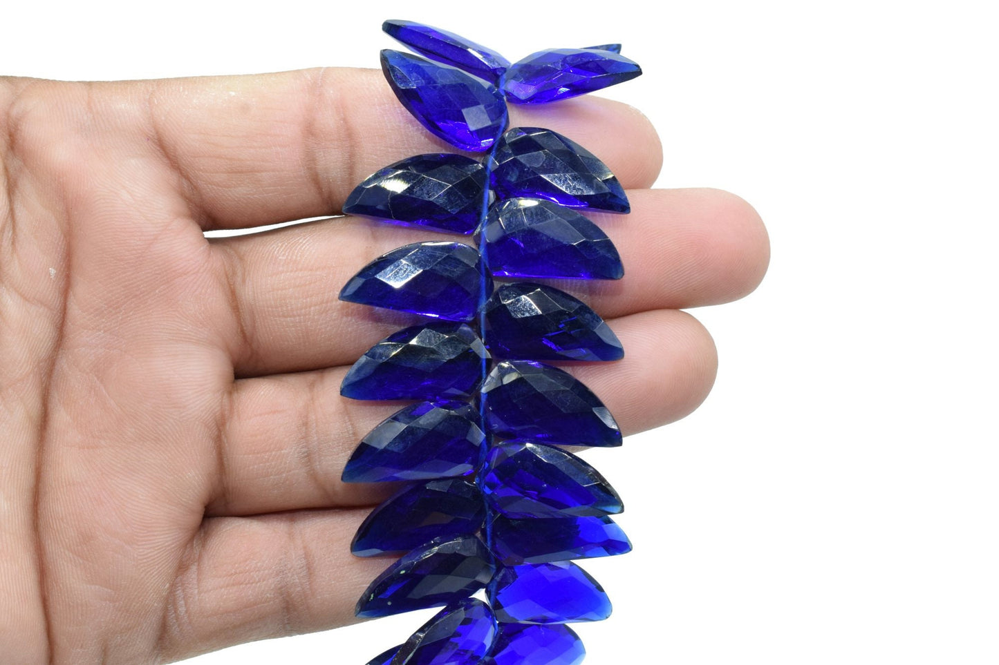 Blue Sapphire 10x20mm Horn shape beads,Shark Tooth Shape faceted beads, jewelry supplies,Sapphire Briolettes,Top Quality Briolettes,