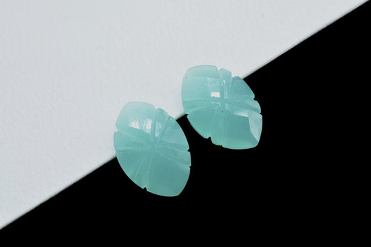 Aqua Chalcedony Carved 12x18mm Marquise Beads,Aqua Chalcedony Fancy Carving Briolettes,Gemstobe Carved Briolettes,Side Drill Marquise Beads