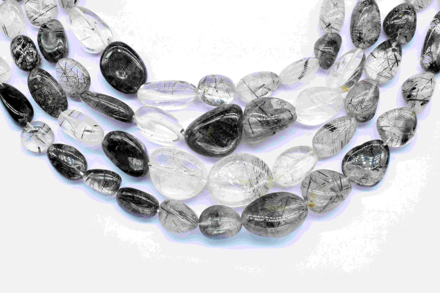 Black Rutile nugget Strand,Black Rutile Beads Jewelry,Gift,Black Rutile smooth nuggets,handmade Necklace,Oval Shape Gemstone Tumble Beads,