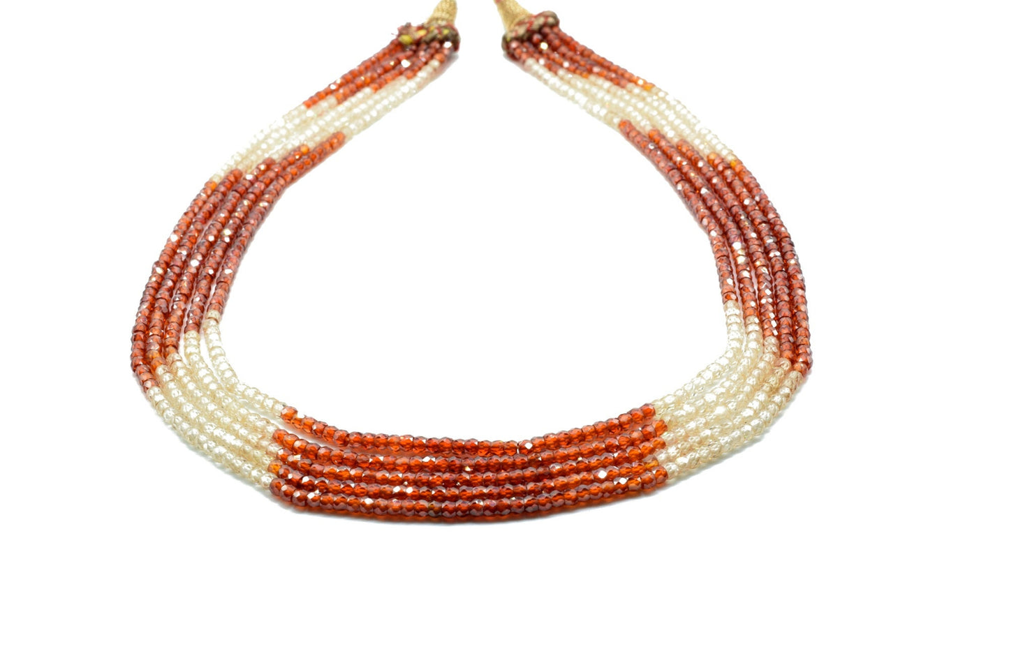 Semi precious stones Necklace,Gemstone Necklace Faceted Rondelle 3mm Stone Beads Necklace AAA Quality Zircon 5 Strand Necklace, Gift item