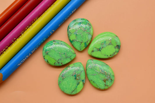 Green Copper Turquoise pear shape 18x23mm Briolette Gemstone for jewelry making,Oyster Copper Turquoise Beads,Green Copper Turquoise pendant