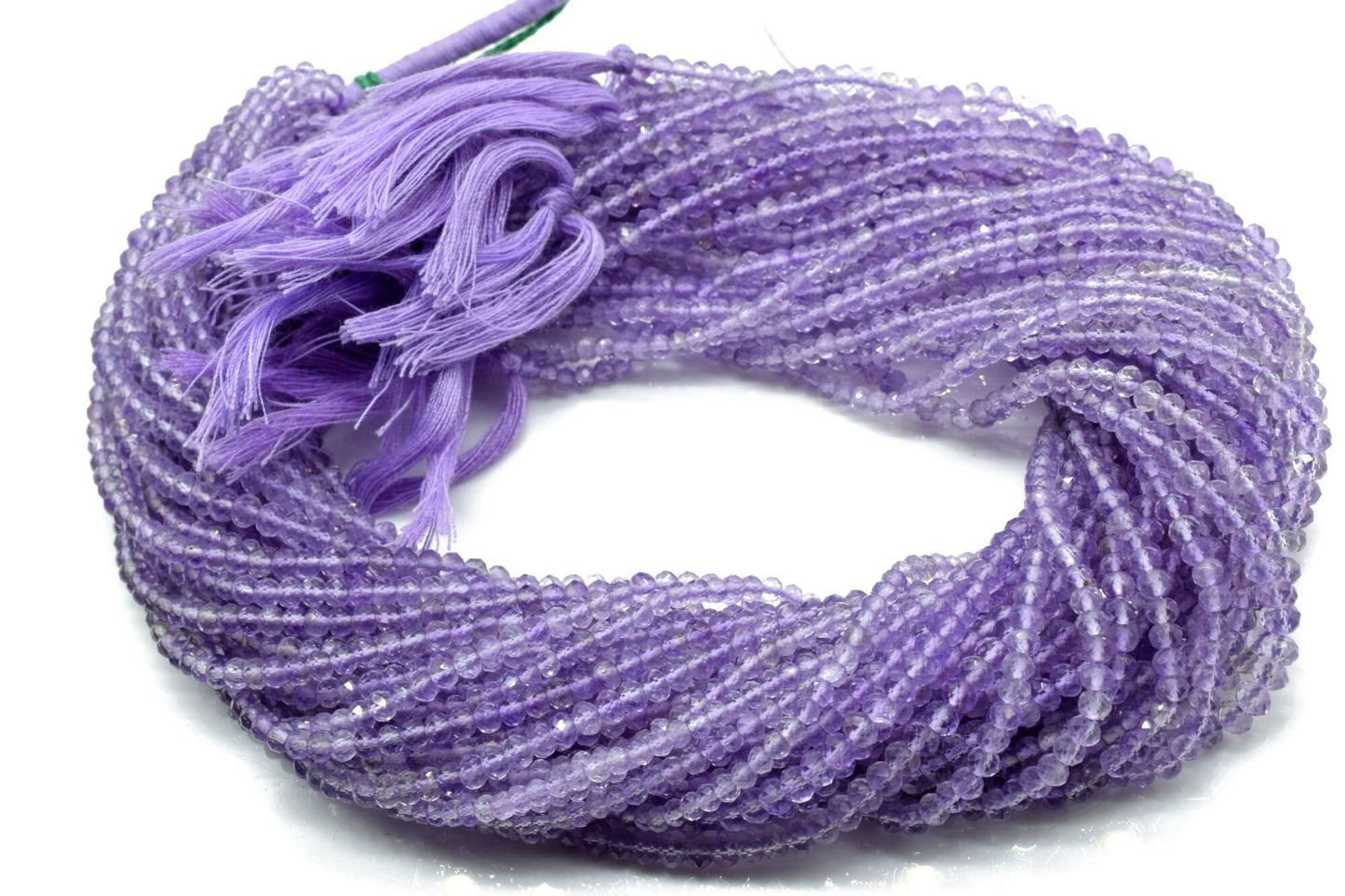 Amethyst Faceted Rondelle Beads,Natural Semi Precious Gemstone Beads,Jewelry Making supply,3mm Rondelle Beads,Amethyst Beads,purple beads