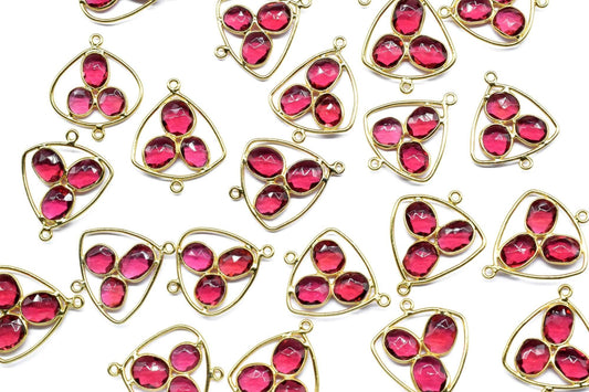 Pink Tourmaline Finding Gold Plating Component Earring Jewelry,Pink Tourmaline Quartz Oval Shape Pendant,ourmaline Charms Component Jewelry