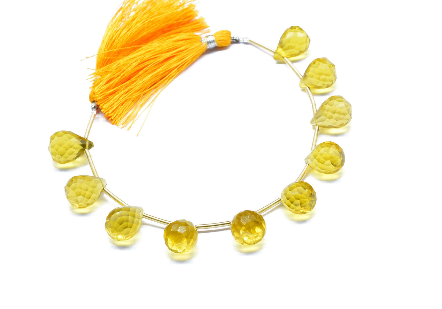 Citrine Drop 10x14mm Faceted Briolette,Teardrop Shape Briolette,Yellow Color Citrine Drop,Citrine Faceted Drop Shape Briolettes jewelry,Gift