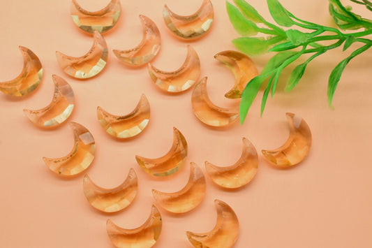 Citrine Faceted Briolette Crescent Moon Shape Beads, Citrine Crescent Moon Shape Beads, 15mm Size Beads,Citrine Faceted Beads, Citrine Beads