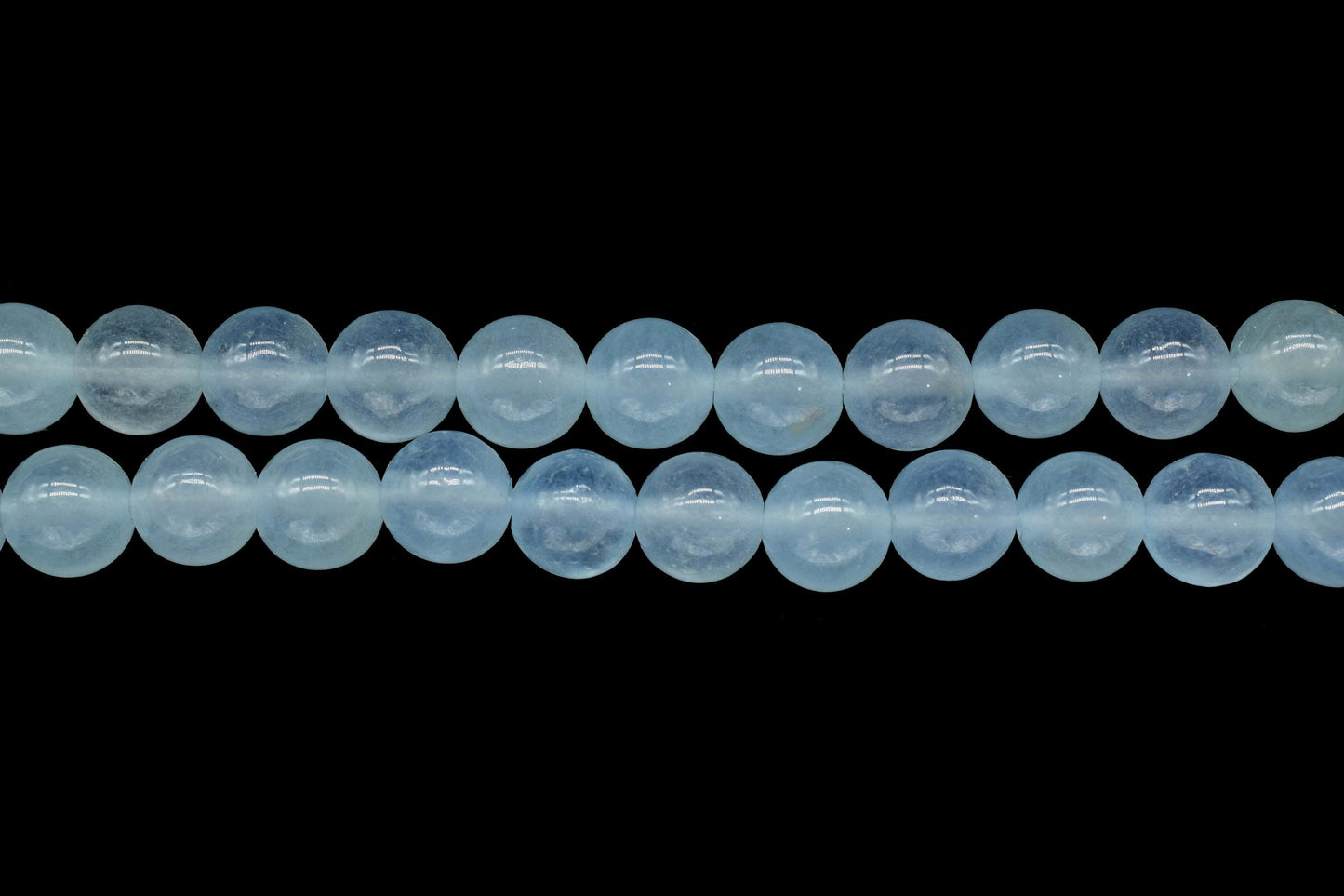 Blue Jade Smooth Gemstone 6mm To 7mm Round Shape Briolettes,Blue Jade Strands Jewelry,Light Blue Jade Gemstone 15 Inch Beads Strands Jewelry