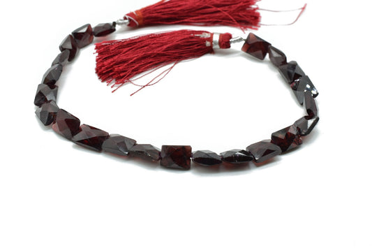 Garnet 8x10mm Rectangle shape Briolette,garnet faceted beads,Garnet Briolette,Garnet strand,Garnet jewelry making beads,Garnet faceted beads