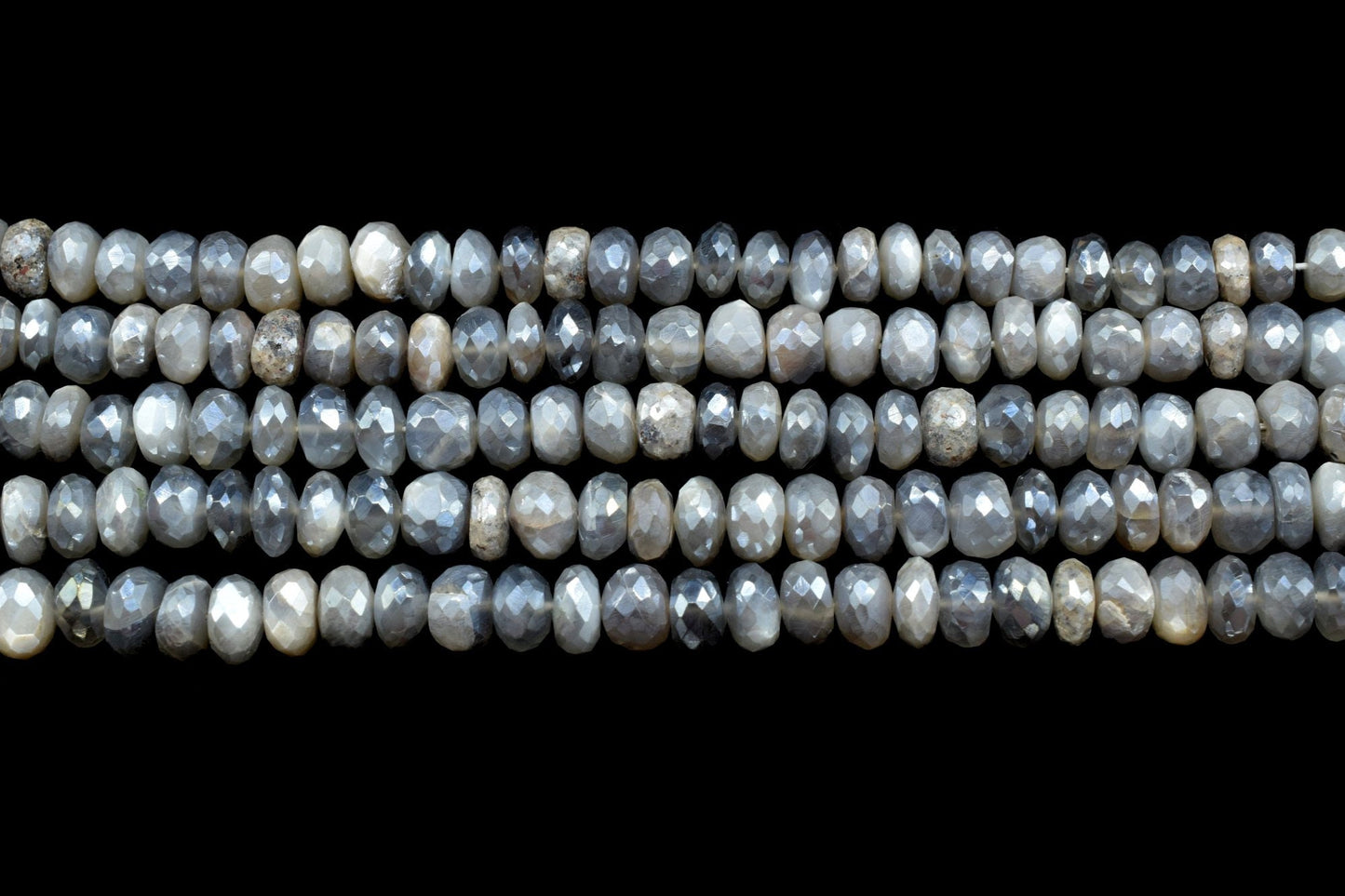 Labradorite Coated Faceted Bead,Silver Coated Bead,7mm To 8mm Labradorite Beads,Faceted Beads,Jewelry Making Craft,Labradorite Gemstone Bead