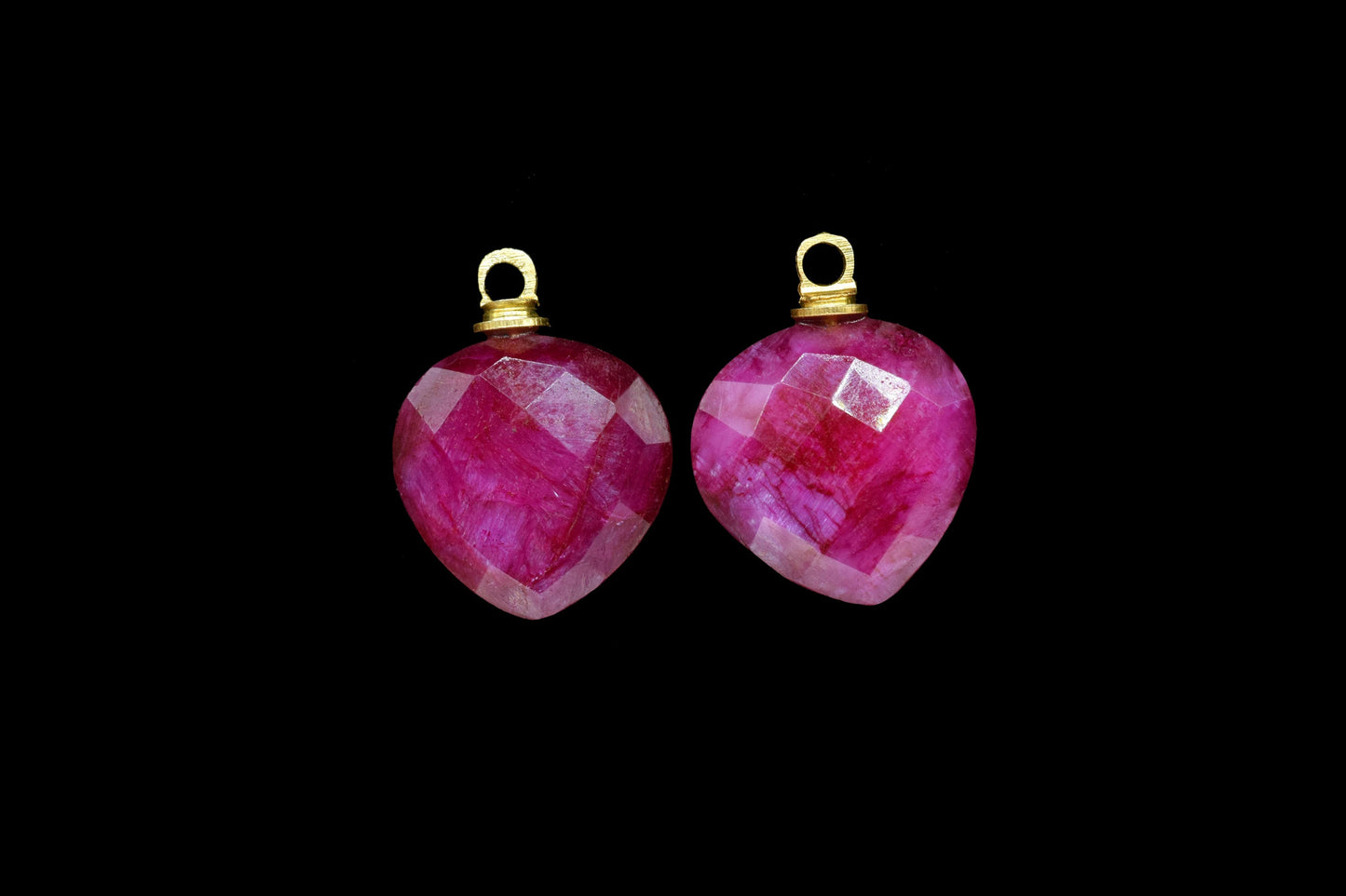Gemstone Faceted Pendants,Heart Beads Connector,Briolettes Beads Pendant Jewelry,Heart Shape Drill Pendant Charm,Single Bail Pendants,Gift