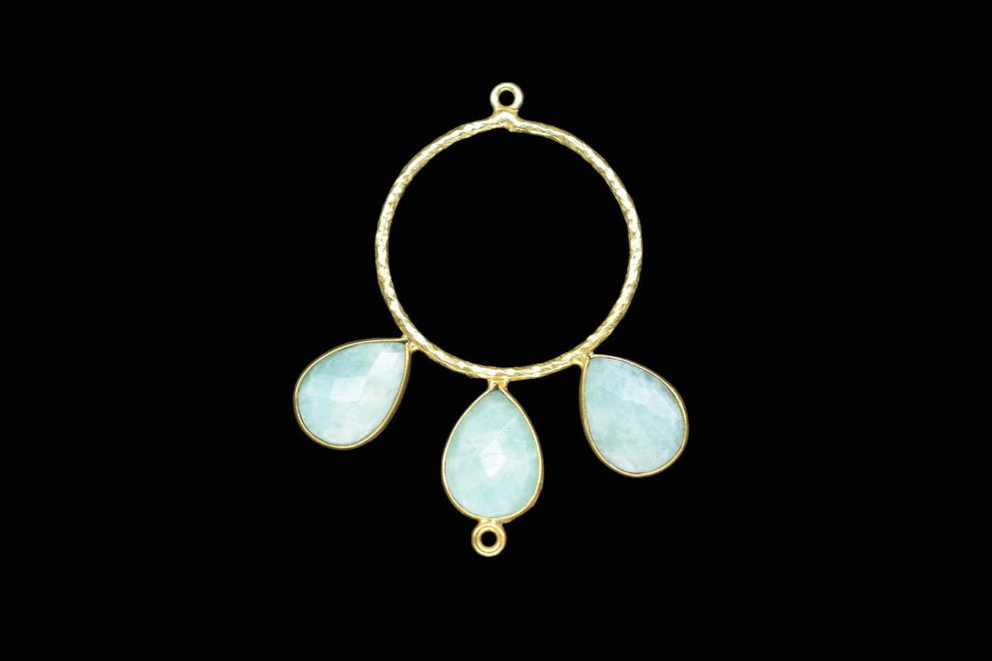 Amazonite Jewelry Pendant/Gold Plated Jewellery/Connector Jewellery/Gemstone Jewellery/Brass Connector Jewellery/Double Bail Pendant/Gift