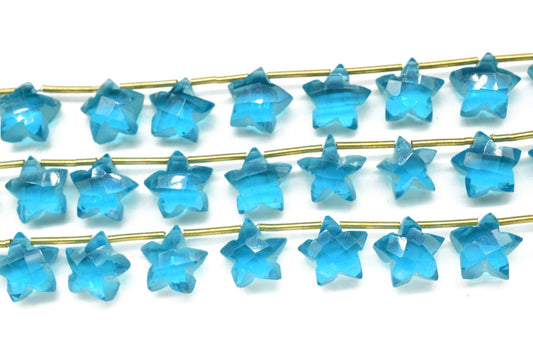 Apatite Faceted 9MM Star Shape Briolette Beads,4 Inch Full Strand Super Fine Quality Beads,Super Finest Quality,Star Shape Briolettes