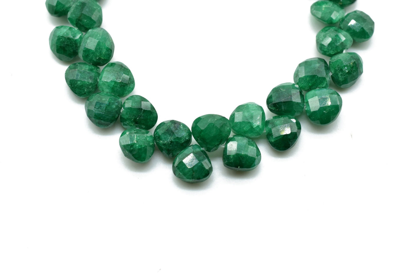 Emerald Heart shape 6mm Briolettes,Jewelry making supplies,craft supplies,Natural Emerald Faceted Heart Shape beads Briolettes,Emerald jewel