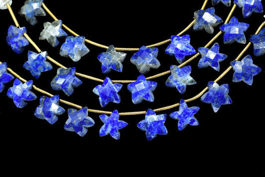 Lapis Star Shape | Briolette beads | Gemstone Beads | Strand 4 inches,Lapis carved Briolette | Fancy Shape | Star Shape | Lapis lazuli Beads