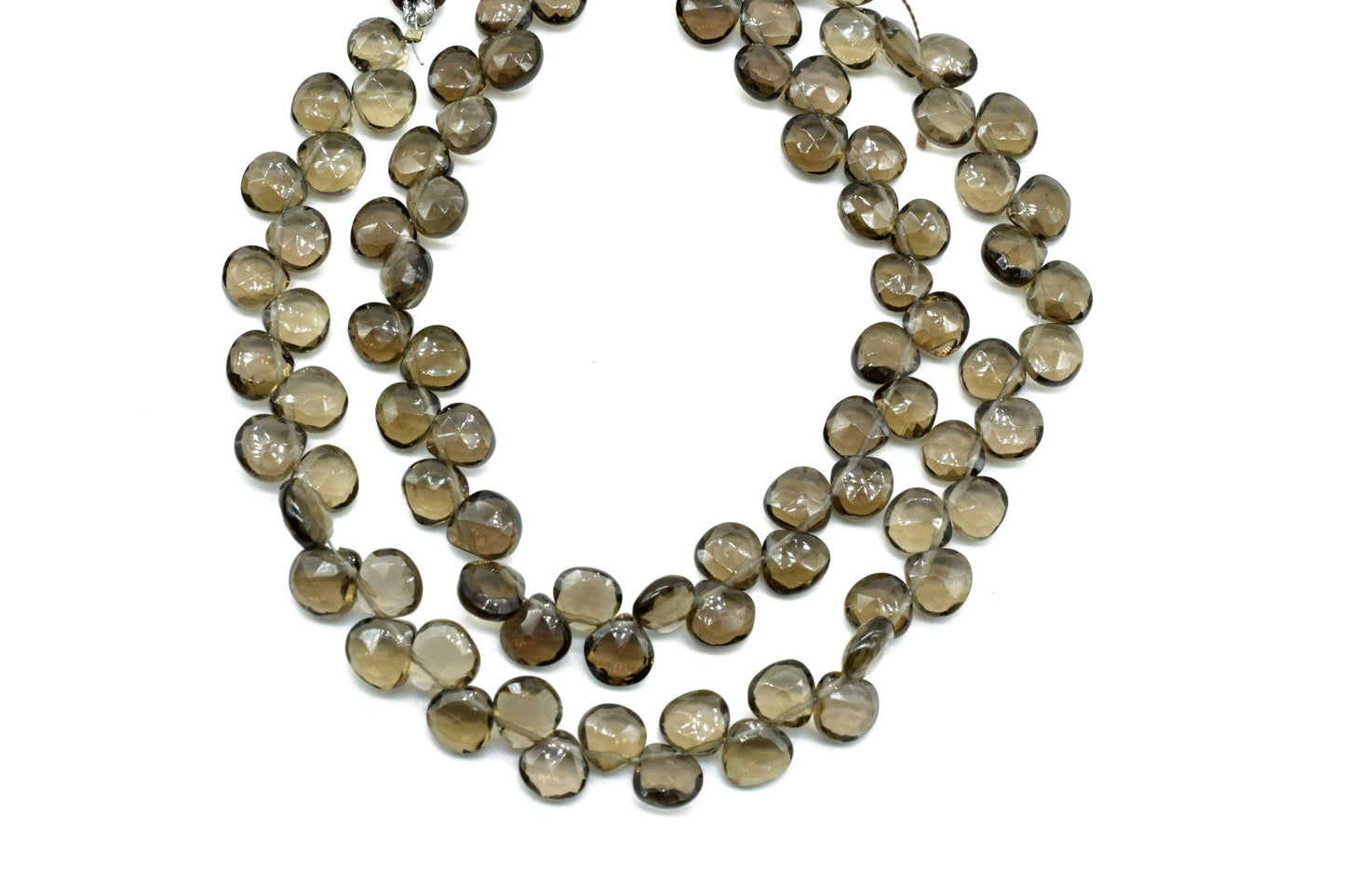 Smoky Quartz Heart Shape Beads,AAA Quality Briolettes,8mm Smoky Heart Shape,Heart Shape beads,Jewelry Making Craft,Side Drilled Heart Shape,