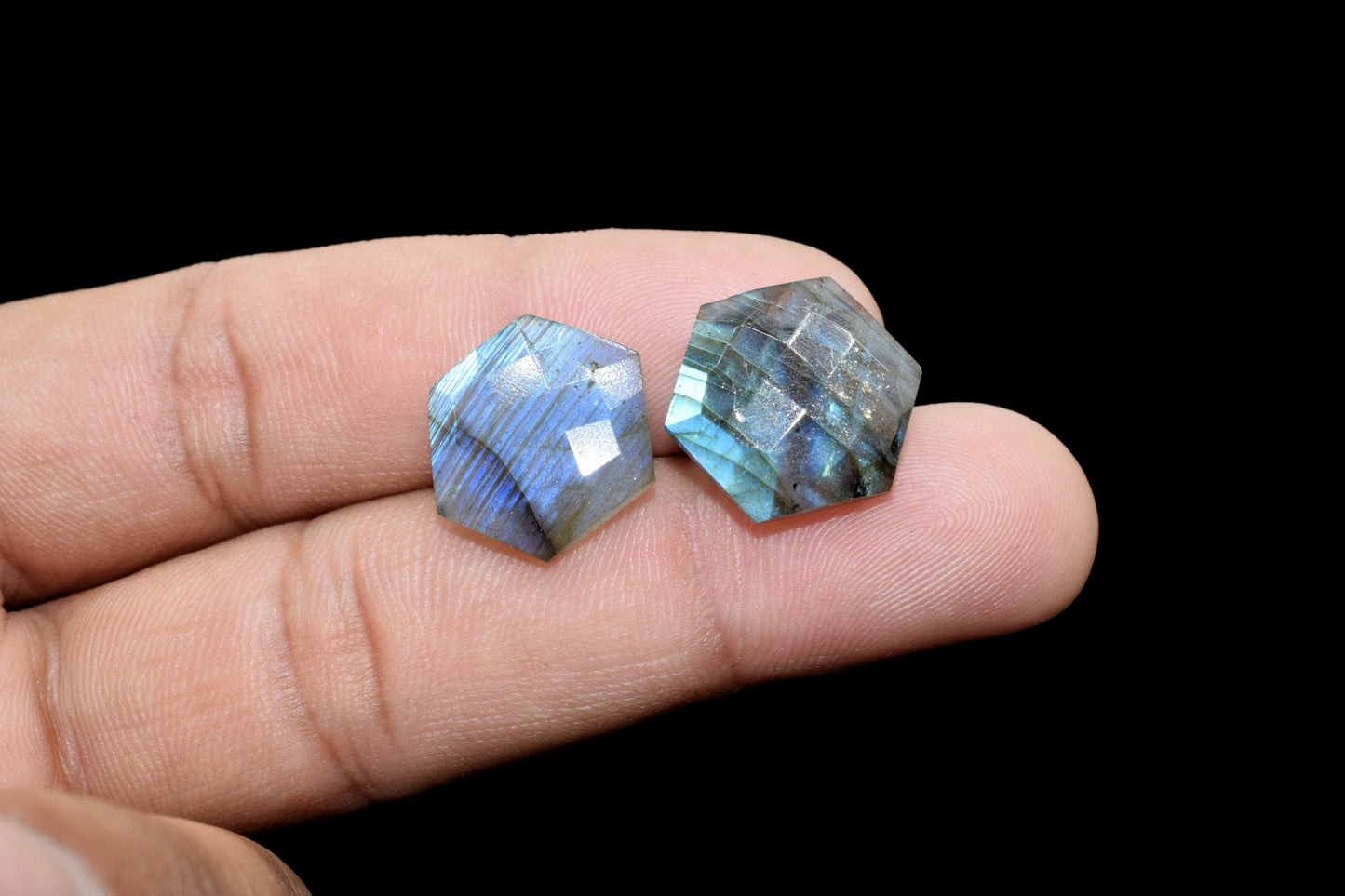 Labradorite Faceted Hexagon Briolette Beads,15mm Faceted Hexagon Briolettes,Flashy Labradorite Beads,Fancy Hexagon Beads,AAA Quality Beads