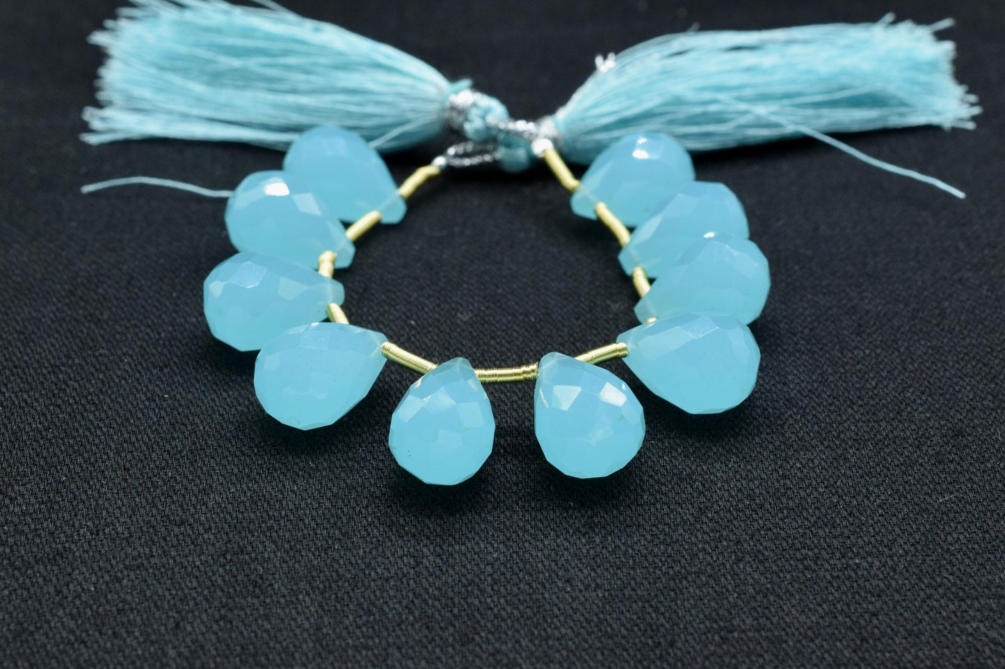 peru Chalcedony Faceted drop Shape Briolettes,10x14mm Faceted Teardro,Peru Chalcedony Faceted Briolettes,jewelry making Beads,Chalcedony