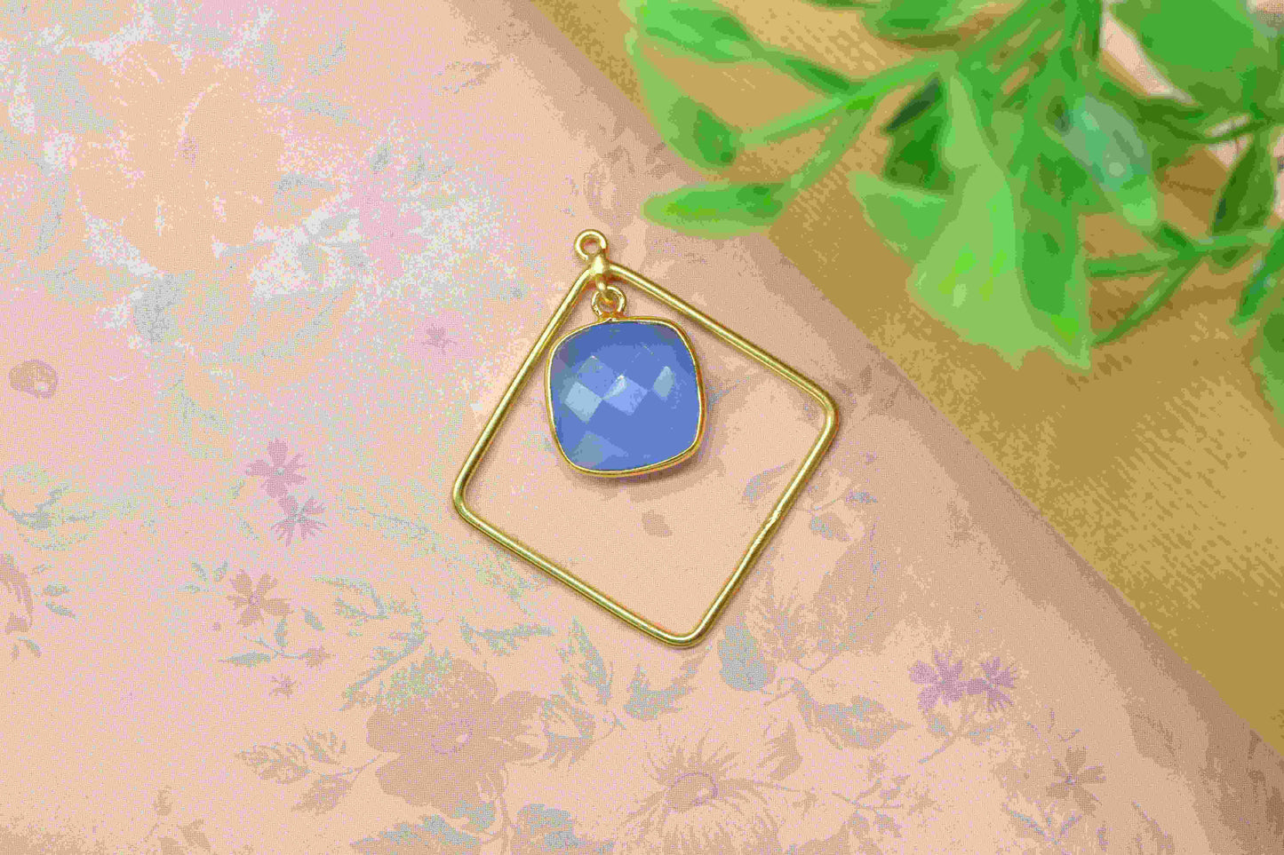 Gemstone Square Bezel Pendants,Components Earrings,Wedding Earring,Wedding jewelry,Gemstone Jewelry,Finding Square Pendants,Station Link,