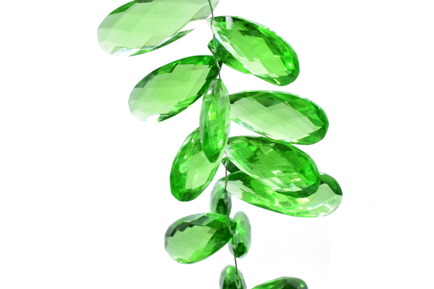 Green Amethyst Faceted 12x30mm Pear Shape Beads,Long Pear Shape Briolettes,Long Teardrop Beads,Gemstone for Jewellery,Green Amethyst Beads