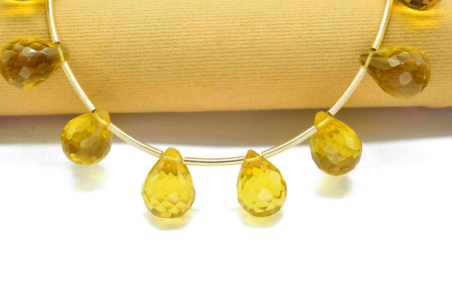 Citrine Drop 10x14mm Faceted Briolette,Teardrop Shape Briolette,Yellow Color Citrine Drop,Citrine Faceted Drop Shape Briolettes jewelry,Gift