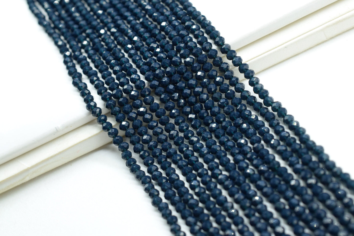 Dark Blue Aget 3.50mm Faceted Beads,Blue Aget Jewelry Making beads,Blue Gemstone Wholesale Beads supplier,Blue Aget Quartz Beads,Aget Beads