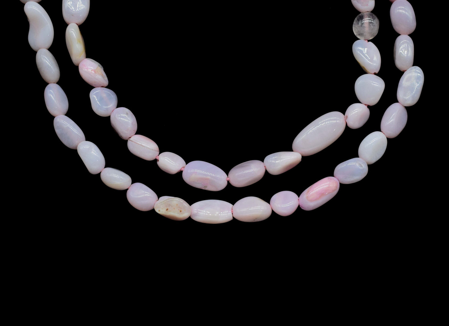 Pink Opal Smooth Beads,Pink Opal Smooth Uneven Shape Nuggets,5x7mm to 6x12mm Opal Gemstone Beads, 13 Inch Pink Opal Beads Strand,Gift