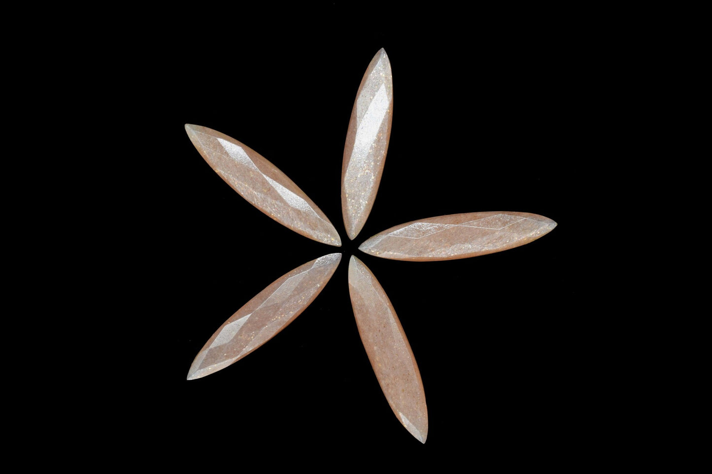 Peach Moonstone 7x34mm Faceted Marquise Briolettes,Faceted Stone Briolettes,Peach Moonstone Cut Beautiful Briolettes,Peach Moonstone Jewelry