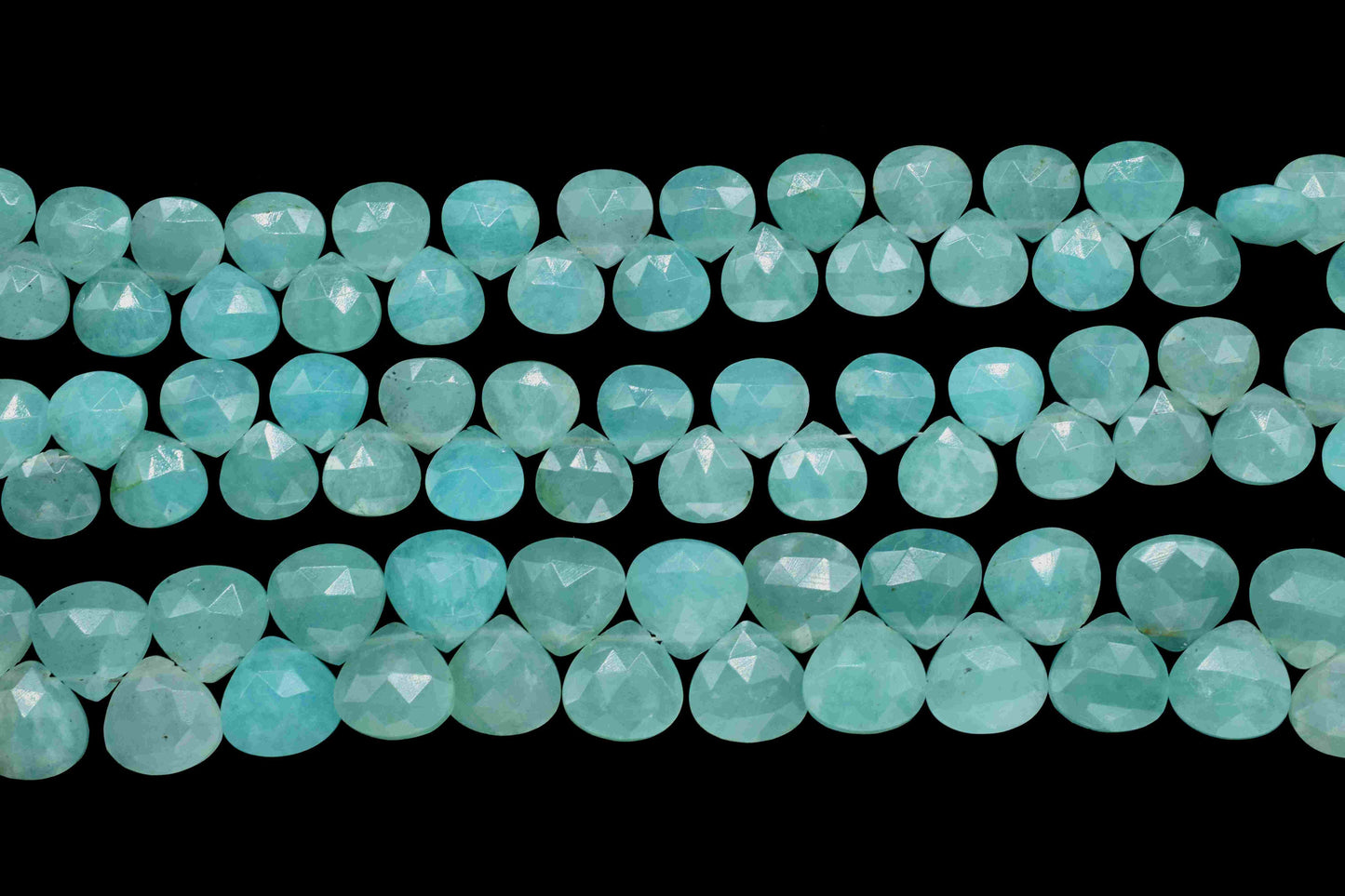 Amazonite Faceted 10mm Heart Shape Beads, 10 Inch Faceted Amazonite Heart Beads,Gemstone Beads Strand,Amazonite Faceted Briolettes, Jewelry