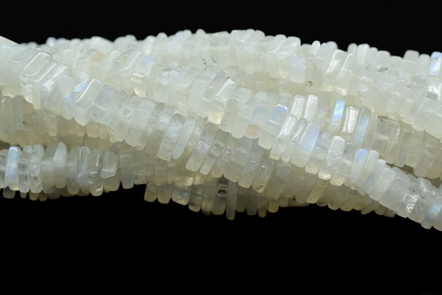 Moonstone Heishi Beads Size 4-6MM 16 inch strand Approx,Moonstone Heishi Beads,Moonstone Heishi Cut Beads,Moonstone bead,Square smooth Beads
