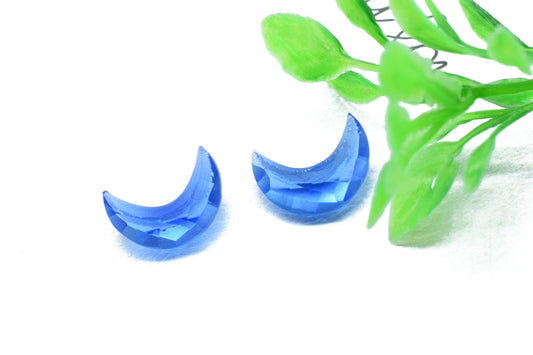 Tanzanite 15mm Faceted Moon shape briolette,Tanzanite gemstone,crescent moon,drilled moon shape beads,carving beads,Tanzanite crescent moon