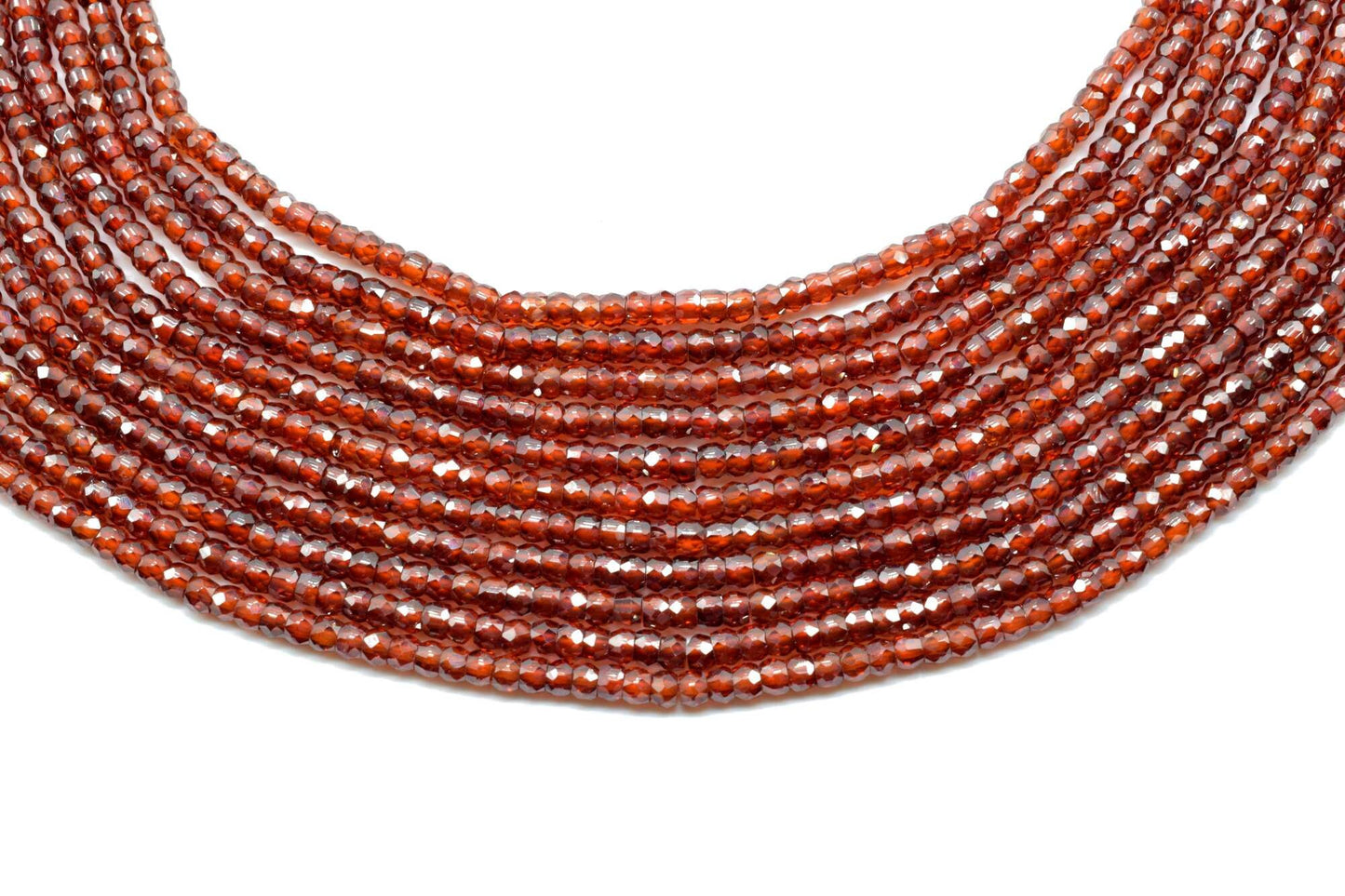 Red Garnet 3mm Faceted Rondelle Beads,AAA Quality Garnet Color Zircon Faceted Rondelle Bead,13" Long Red Color Zircon Faceted Rondelle Beads