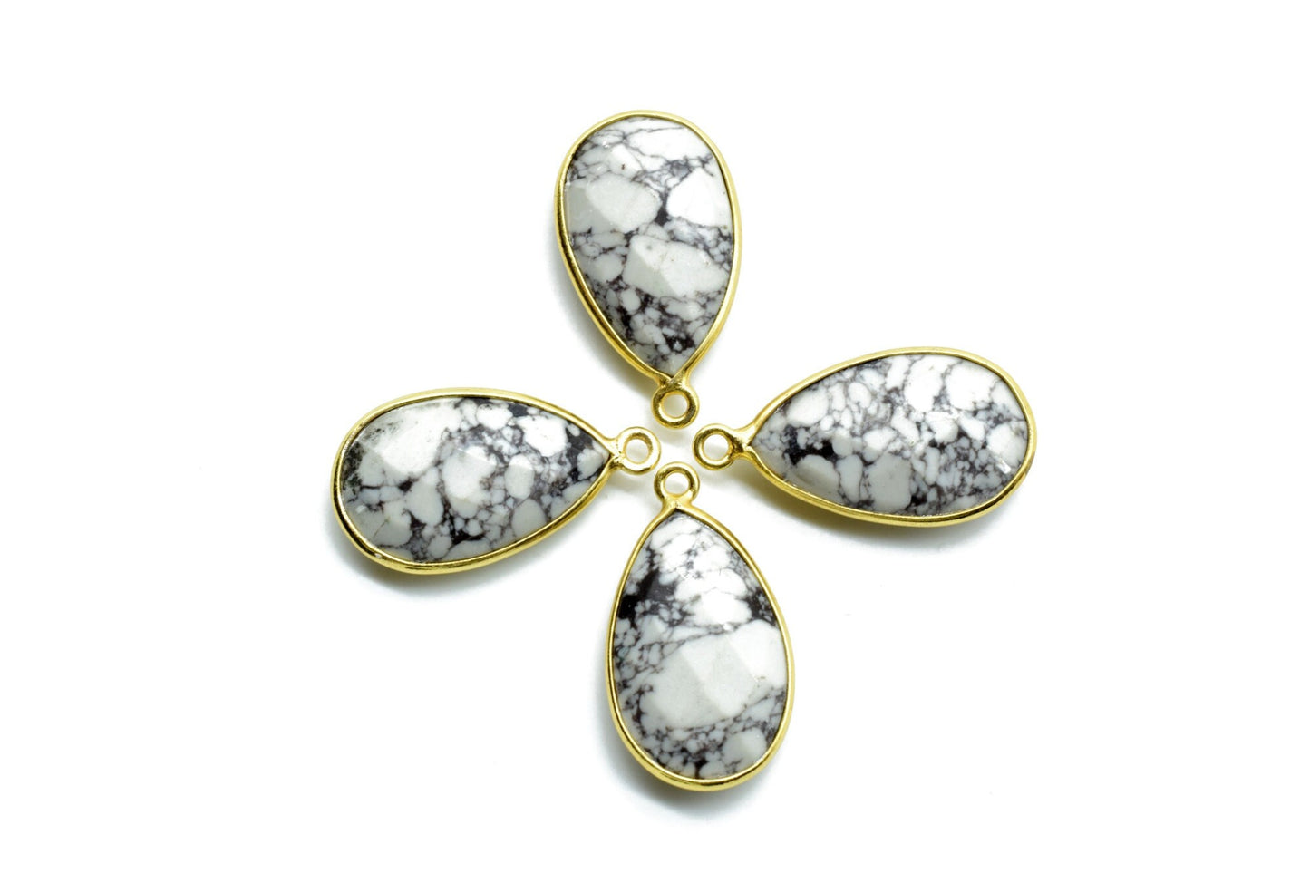 Dendrite Opal 12x20mm single bail charm,Dendrite Opal Teardrop Gold Plated bezel,Dendrite Opal Bezel,jewelry making charm,Gold bezel, bezels