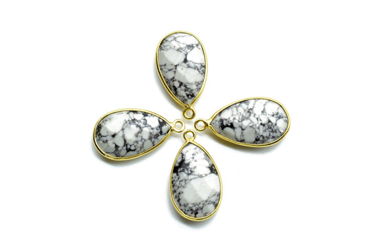 Dendrite Opal 12x20mm single bail charm,Dendrite Opal Teardrop Gold Plated bezel,Dendrite Opal Bezel,jewelry making charm,Gold bezel, bezels