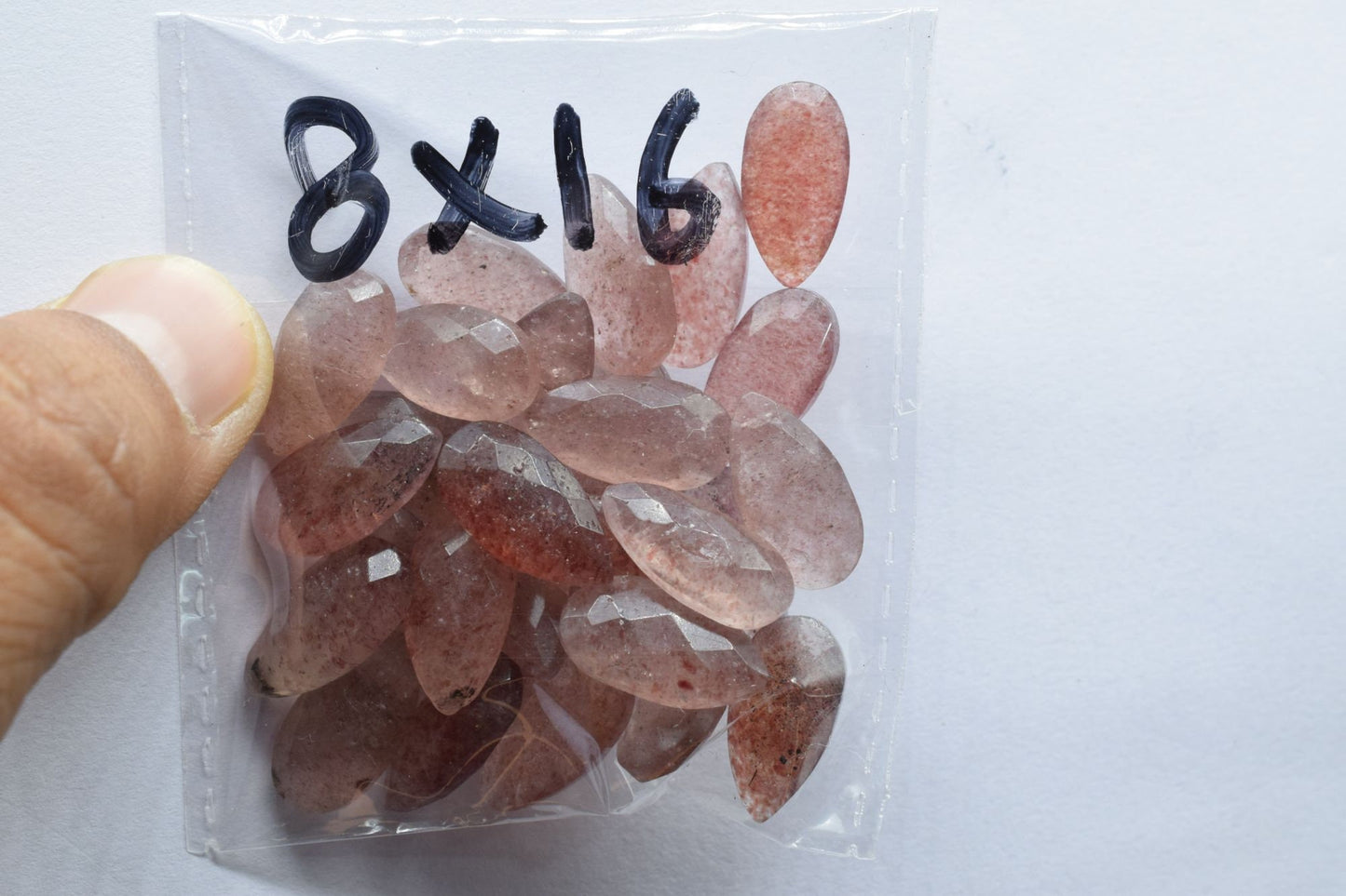 Pink Strawberry 8x16mm Faceted Pear Shape Briolettes,Teardrop Beads,Semi-Precious Gemstones Bead,Calibrated Pear Bead,Pink Strawberry pear