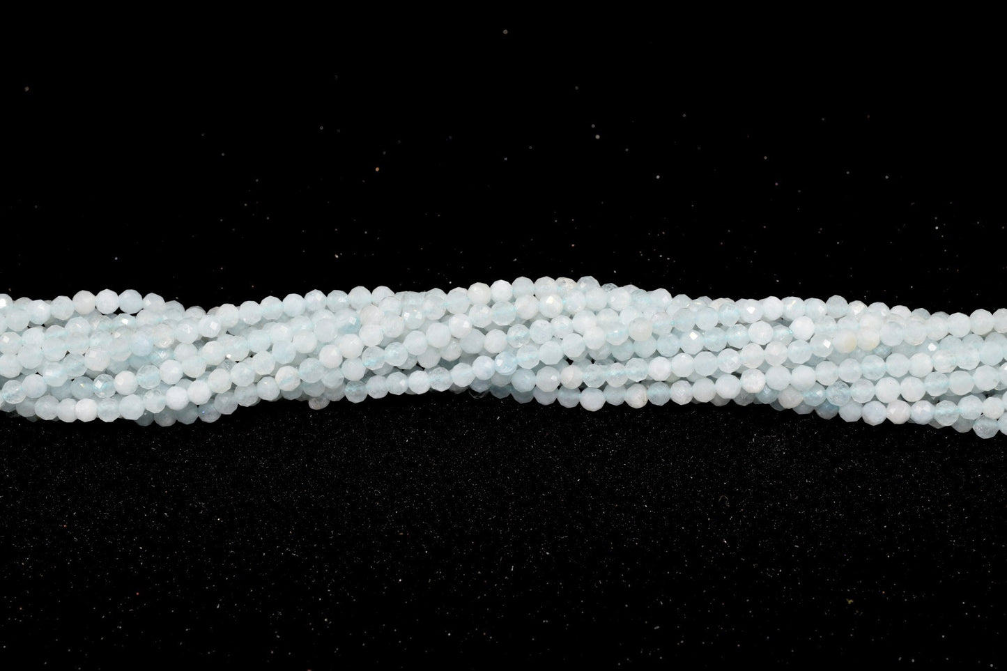 3mm Aquamarine Rondelle Beads,Milky Faceted beads,Necklace Jewelry Making,Crafts,AAA Quality Gemstone Beads,Loose Faceted beads,13'' strand