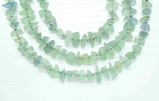 Fluorite Quartz 5x7mm to 7x14mm Nugget Shape Strands,Green Quartz Beads Jewelry Making,wholesale Strand Jewelry,Fluorite Gemstone Beads,Gift