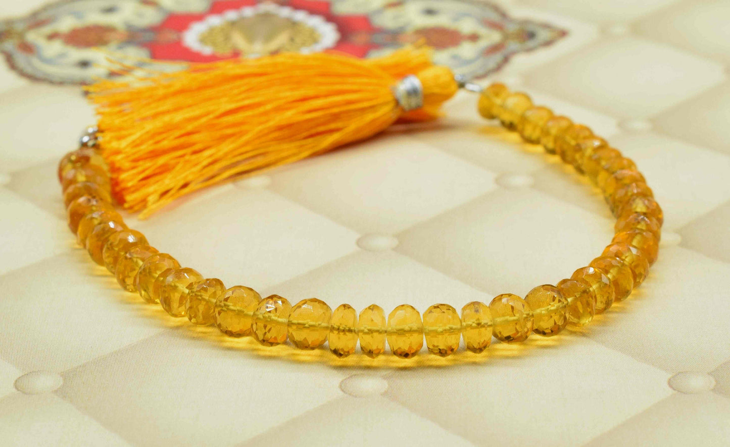 Natural Citrine Quartz Faceted Rondelle Beads, AAA Quality Citrine Faceted Rondelle Beads, 6" Citrine Quartz Strands, Quartz Wholesale Beads