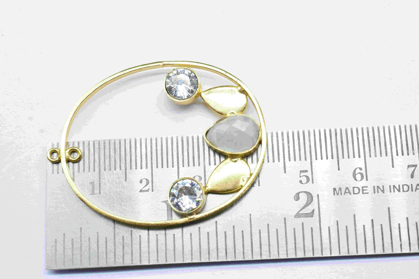 Moonstone 7x10mm Teardrop Shape Component,Gemstone Single Bail Connectors,Finding Oval Shape Pendant,Gold Plated Earring,Jewelry Making,Gift