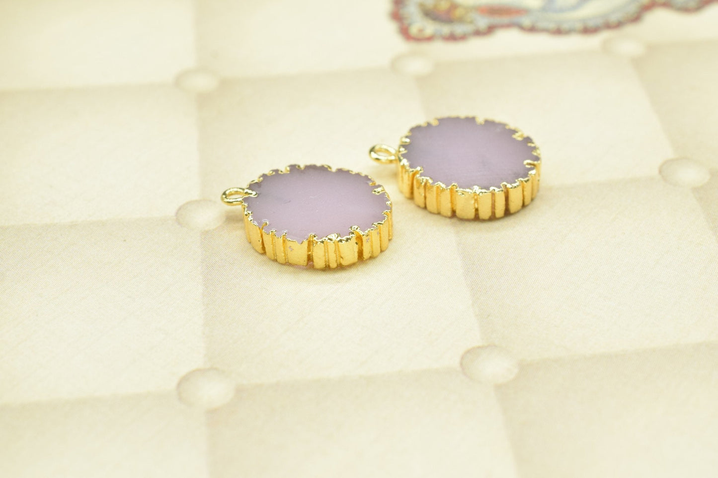 Rose Chalcedony Oval Shape Pendants,Handmade Cabechon Pendant Charm necklace,Gemstone Single Bail Connector,Rose Quartz Pendant Jewelry Gift