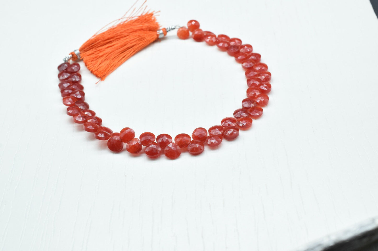 Carnelian Faceted Heart Shape Beads, Carnelian 8mm Heart Shape Beads, Faceted Orange Carnelian Beads, Heart Shape Carnelian Beads, jewelry