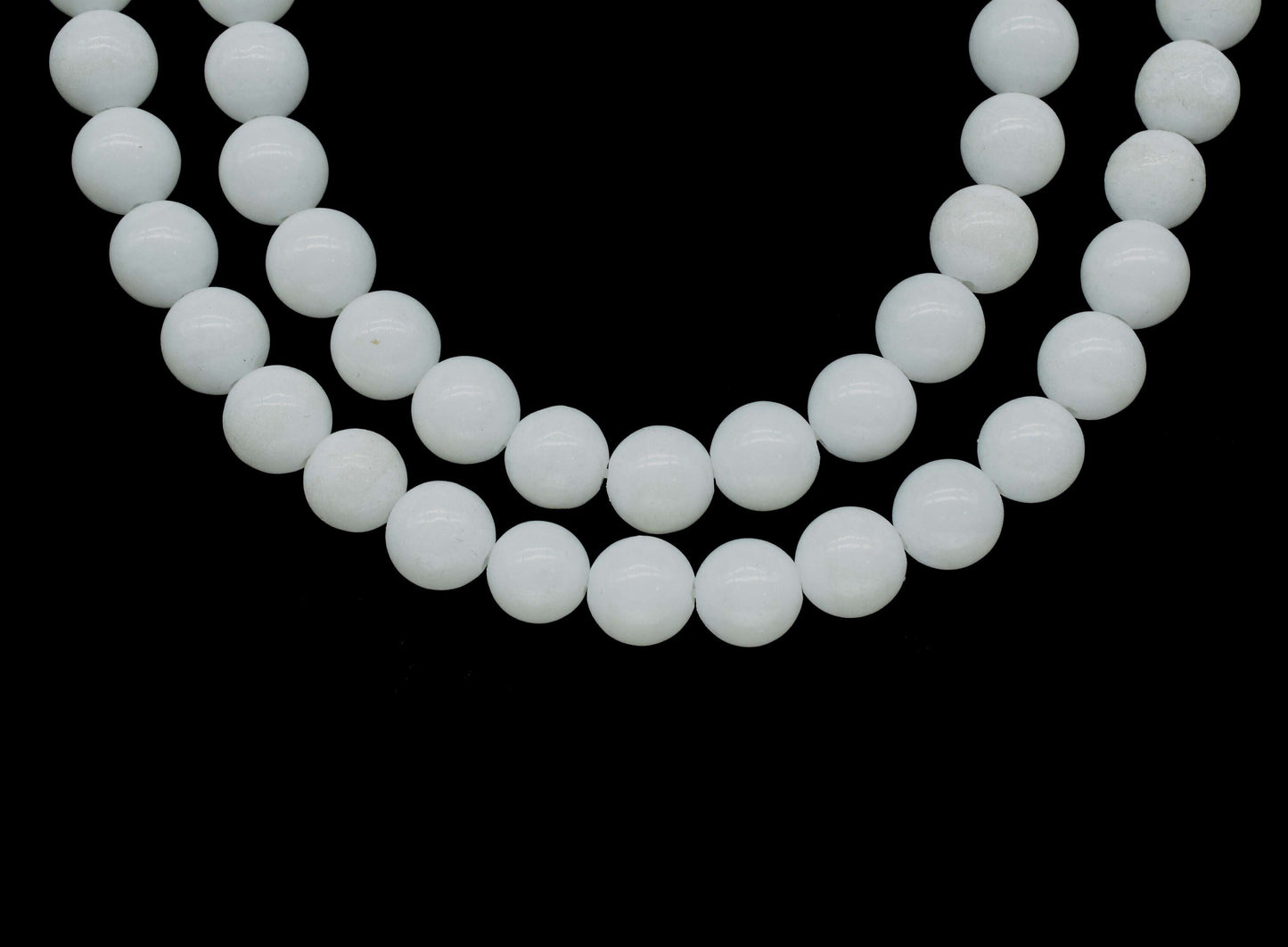 White Agate Smooth Beads,Handmade Jewelry,AAA Quality,White Agate Jewelry Making Craft,Gemstone Round Shape Bead,White Agate Strands Jewelry