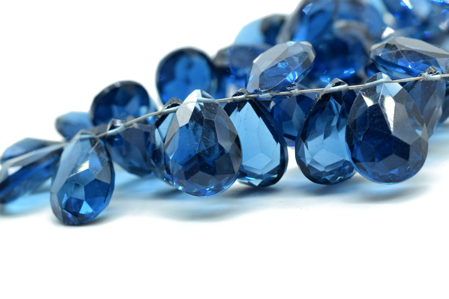 NATURAL TEAL Moss Kyanite 9x13mm Faceted Pear Shape Briolette,Kaynite Briolette pack,Superb Item at Low PriceFinest Quality Briolette,beads