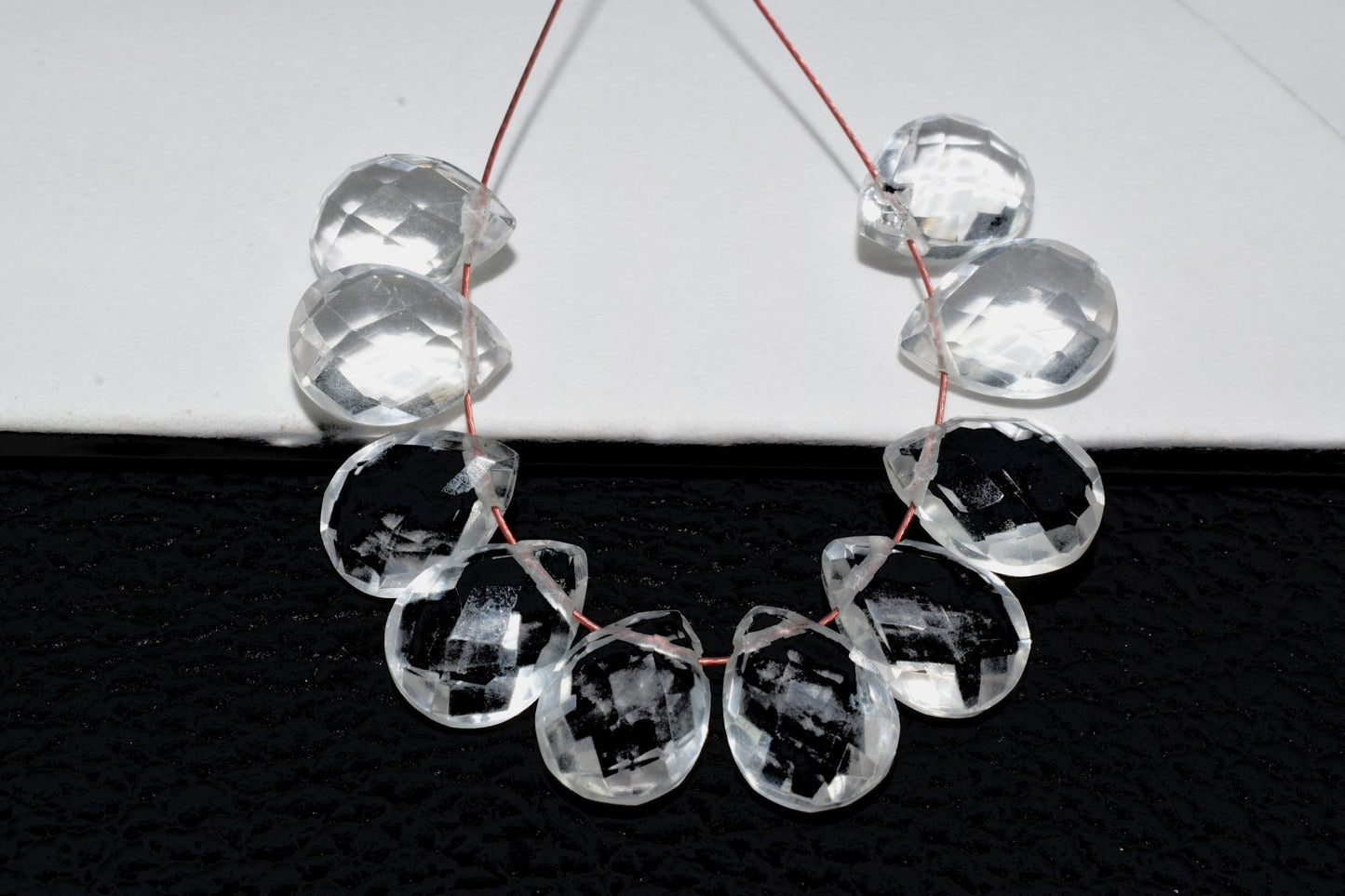 Crystal Faceted Teardrop Briolettes,7x10mm Teardrop,Crystal Jewelry Supplies,Craft Supplies,Gemstone beads,Gemstone Clear quartz Briolettes,